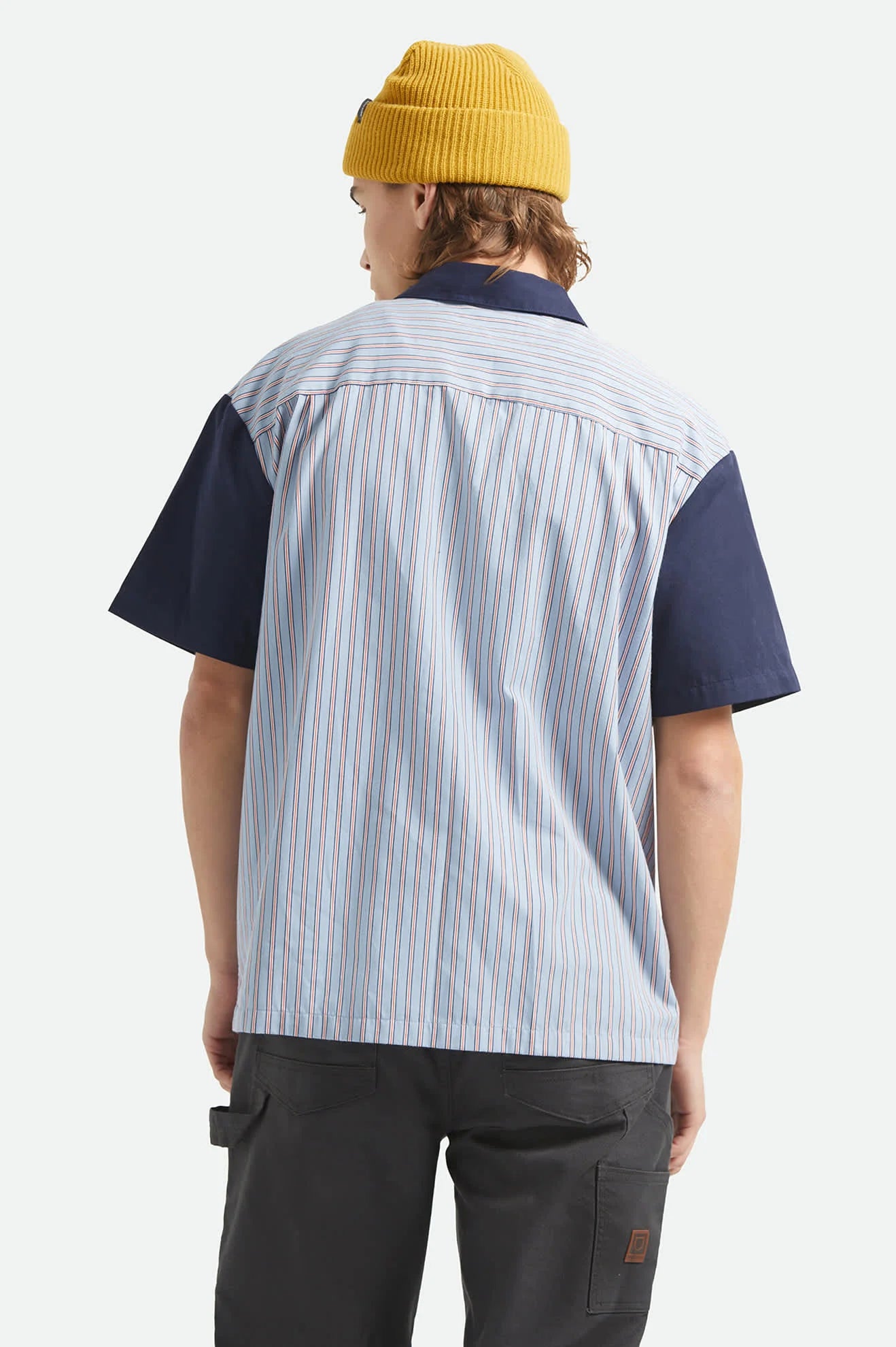 Brixton - Builders Olson Shirt Blue Aura Stripe