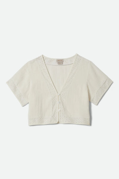 Brixton - W Seaside Eyelet Top Off White