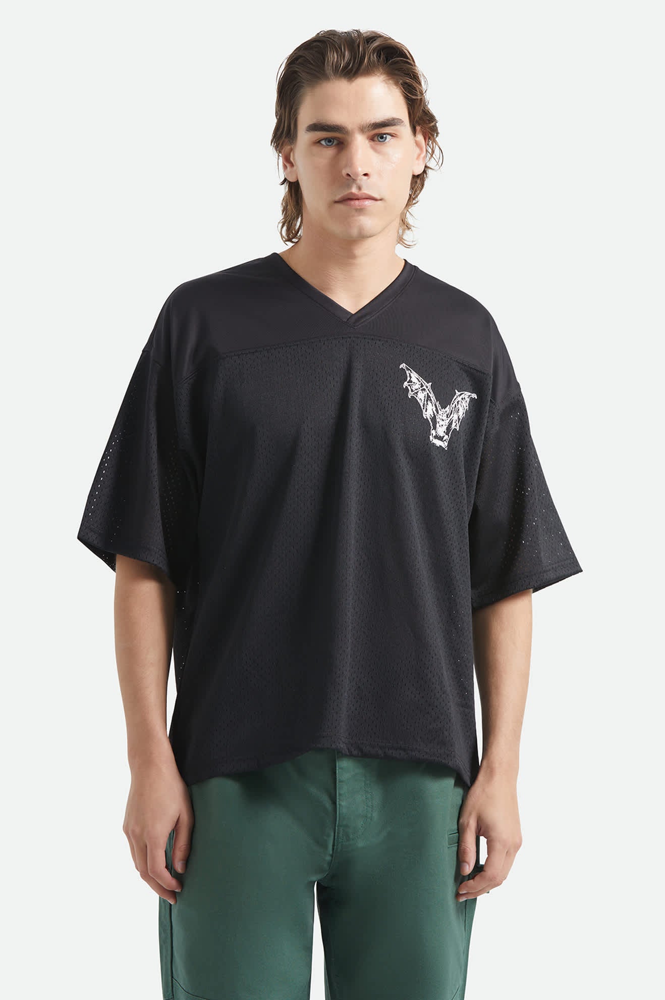 Brixton - Baggy Mesh Practice Jersey Black/White