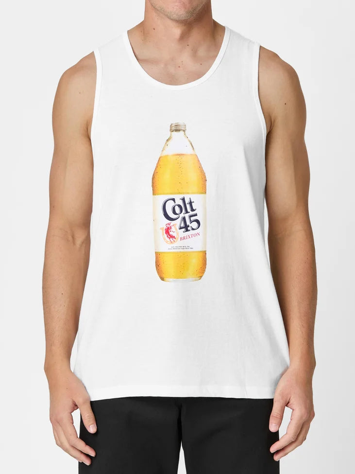 Brixton x Colt 45 - Forty Oz Tank Top White