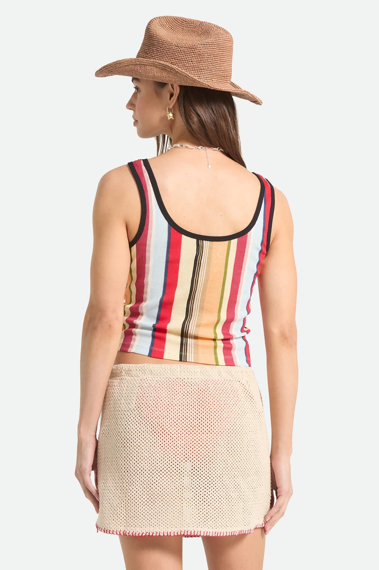 Brixton - W Ringer Organic A-Tank Peach Cobbler