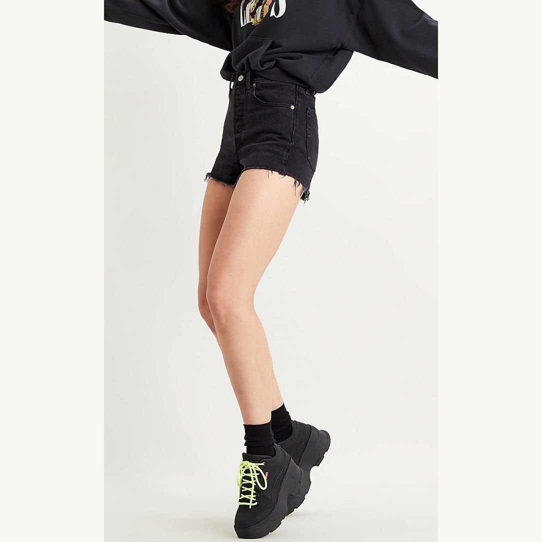Levi's - W Ribcage Shorts Black Lake