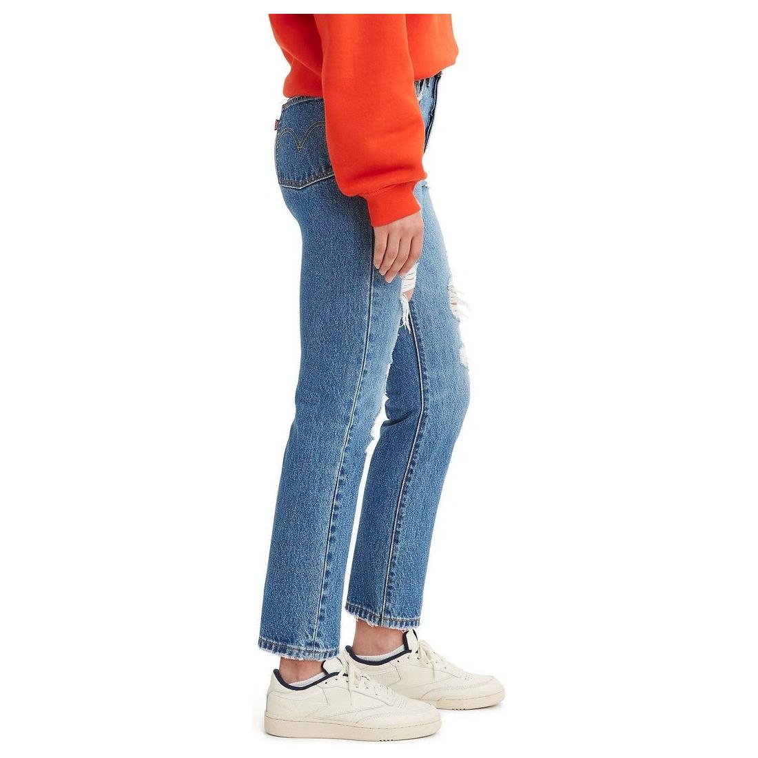 Levi's - 501 Crop Dark Indigo Destructed
