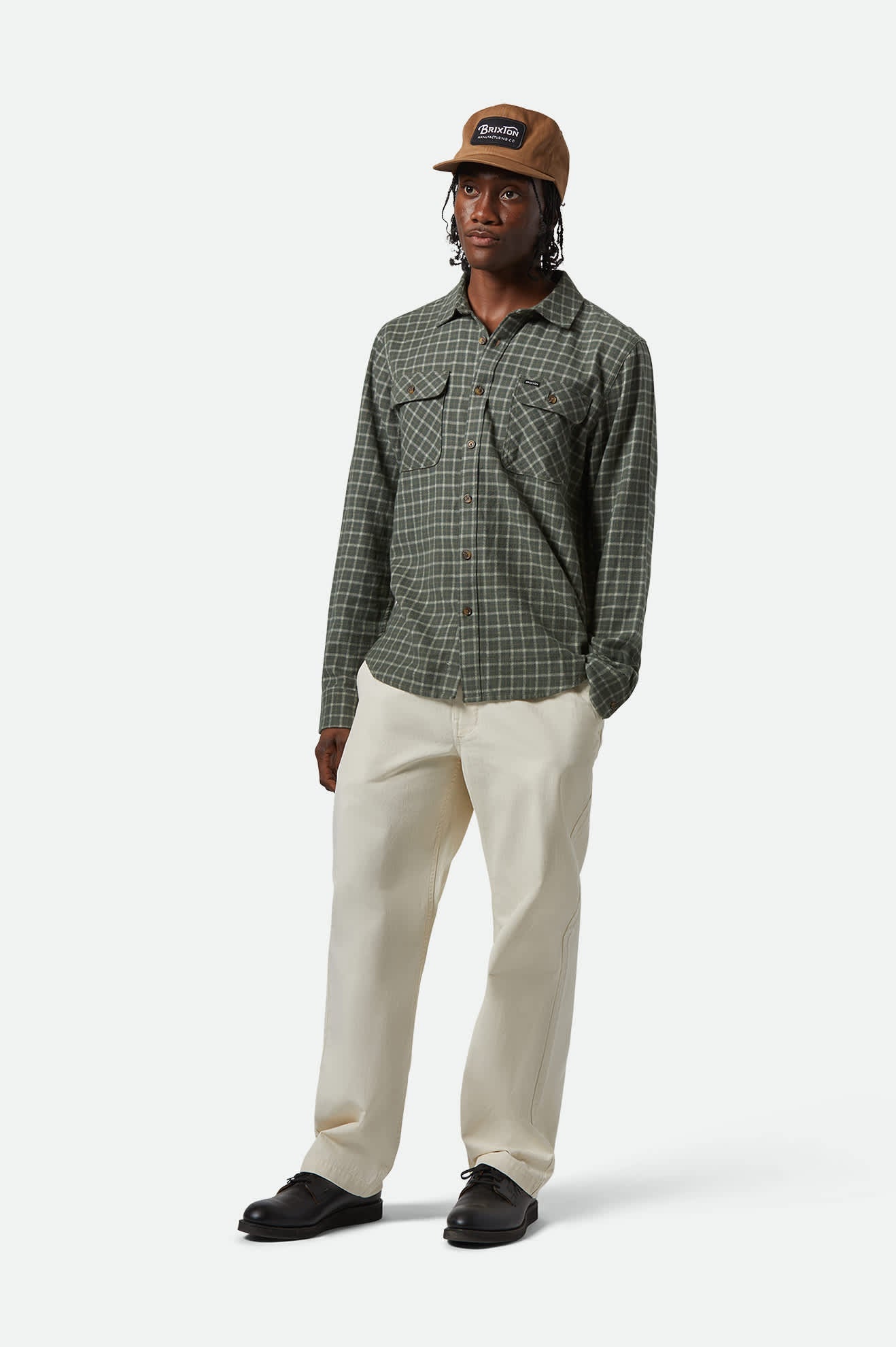 Brixton - Surplus Herringbone Relaxed Trouser Pant Whitecap
