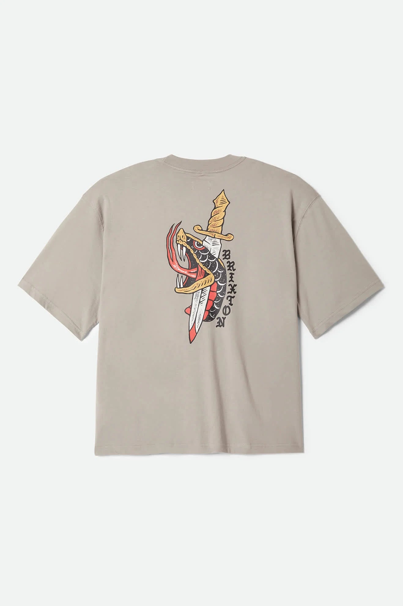 Brixton - Sword Boxed Crop T-Shirt Pebble Stone
