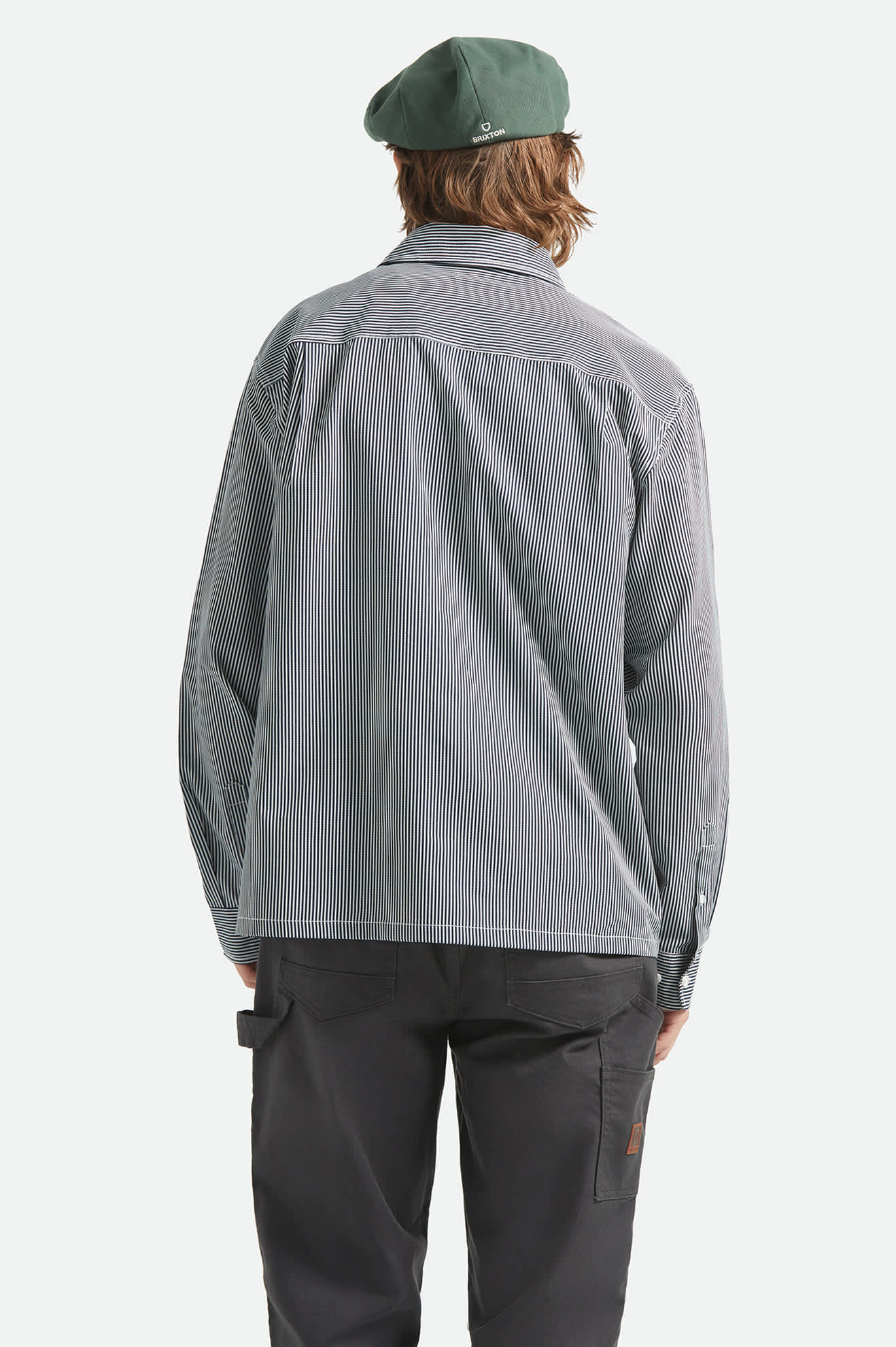Brixton - Journey Lightweight Shirt Navy/White Stripe