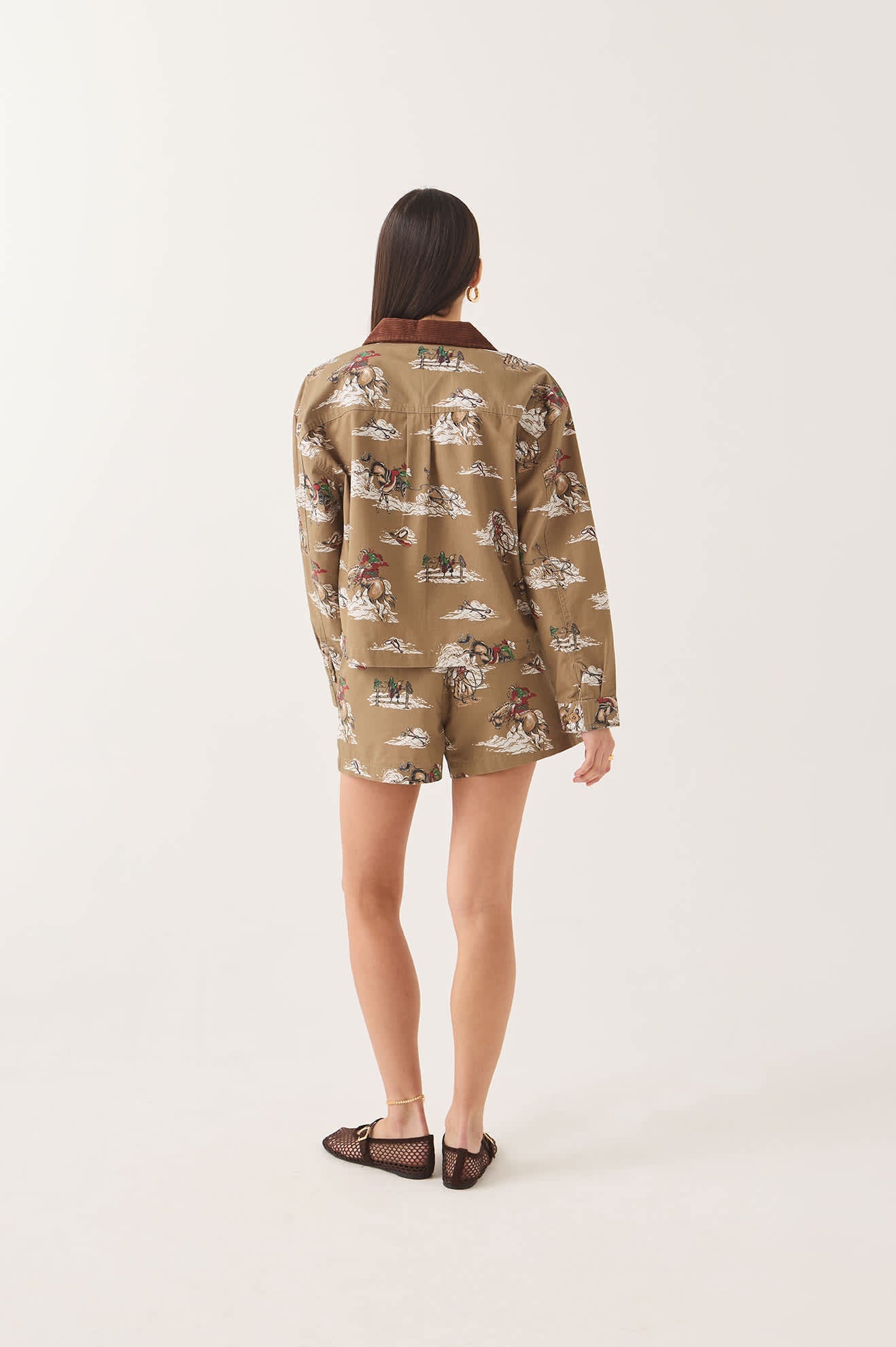 Brixton - W Utopia Overshirt Mid Century Cowboy Print-4