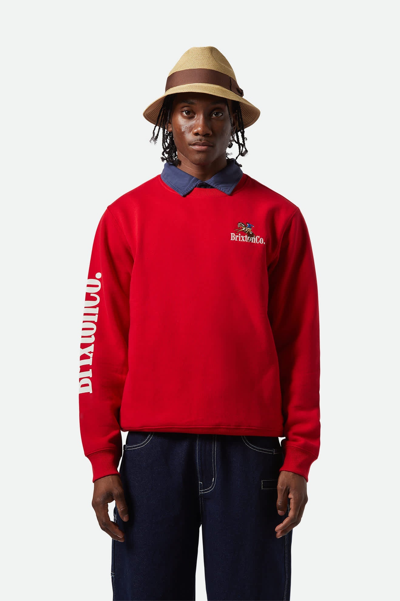 Brixton - Inwood Crewneck Crimson