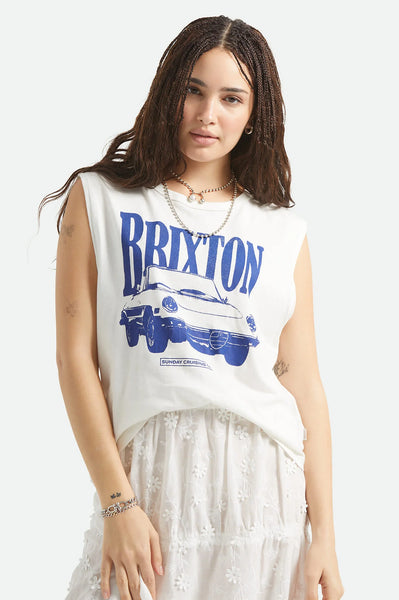 Brixton - W Sunday Cruising Club Muscle Tank White