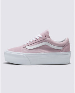 Pink suede deals platform vans